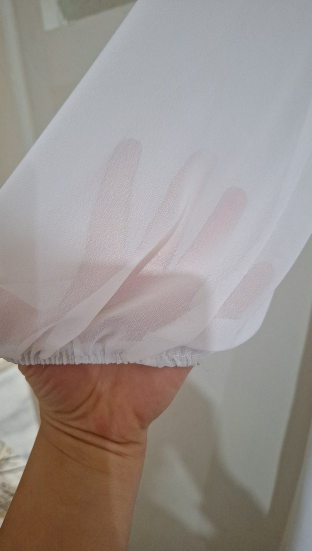 Beyaz Uzun Abiye Elbise - Görsel 3