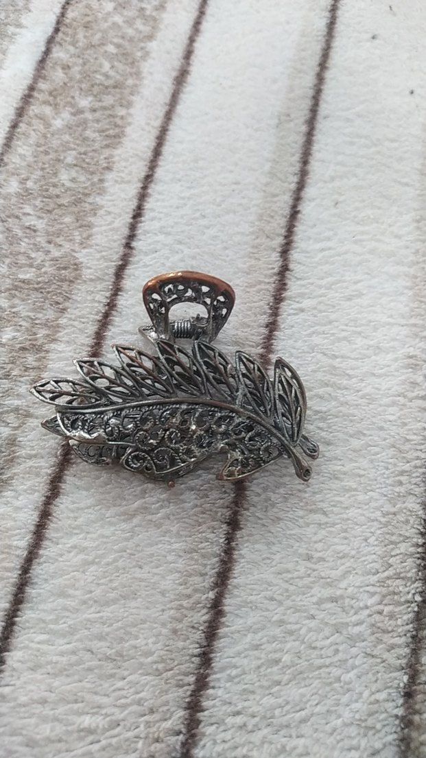 Kürk Detaylı Vintage Bohem Metal Toka - Görsel 2