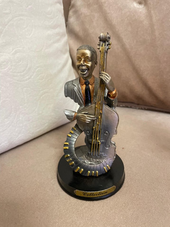 Retro Altın Renkli Caz Temalı Figürin Seti - Görsel 3