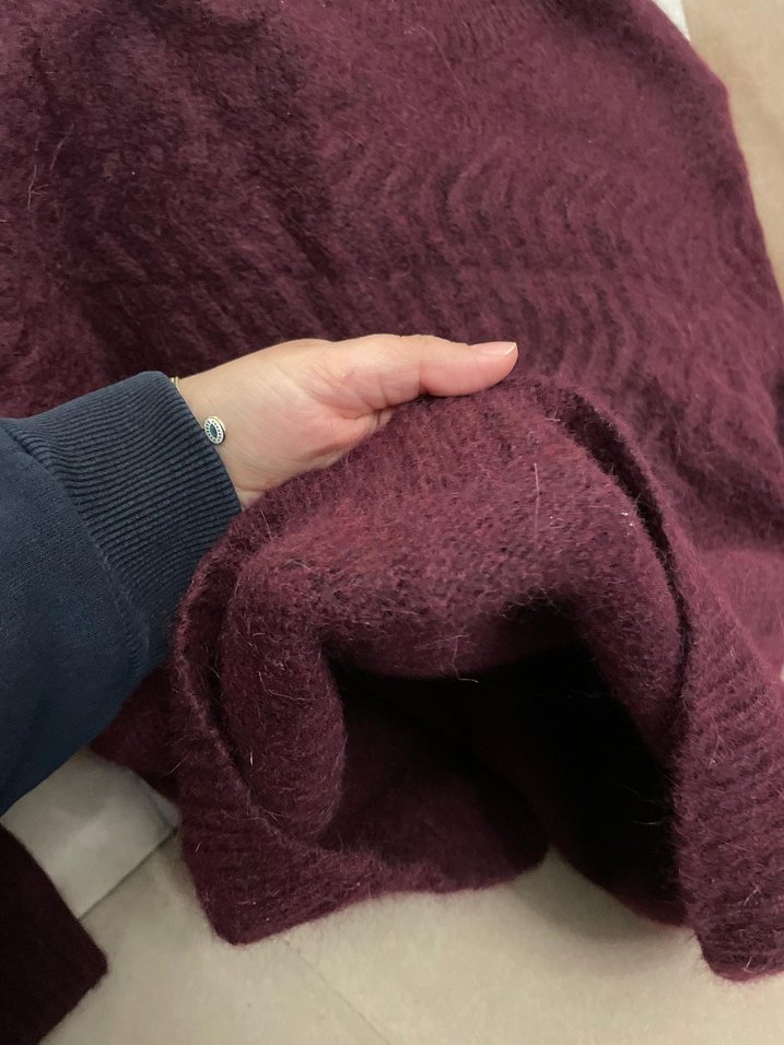 Vakko Bordo Kadın Yün Örgü Kazak - Görsel 4