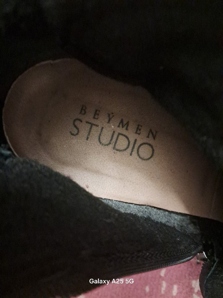 Tokalı Siyah Yüksek Topuklu Gotik Bot - Görsel 2