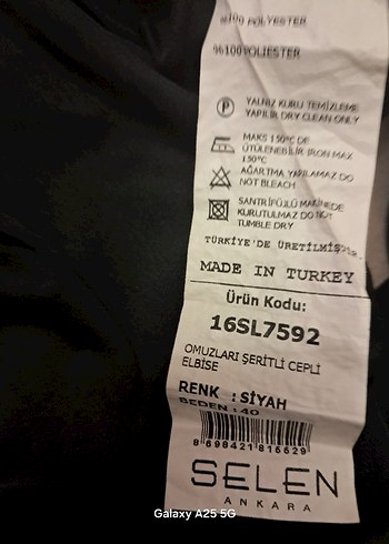 Siyah V Yaka Midi Kadın Abiye Elbise - Görsel 3