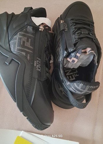 siyah deri Fendi oxford snekars - Görsel 3