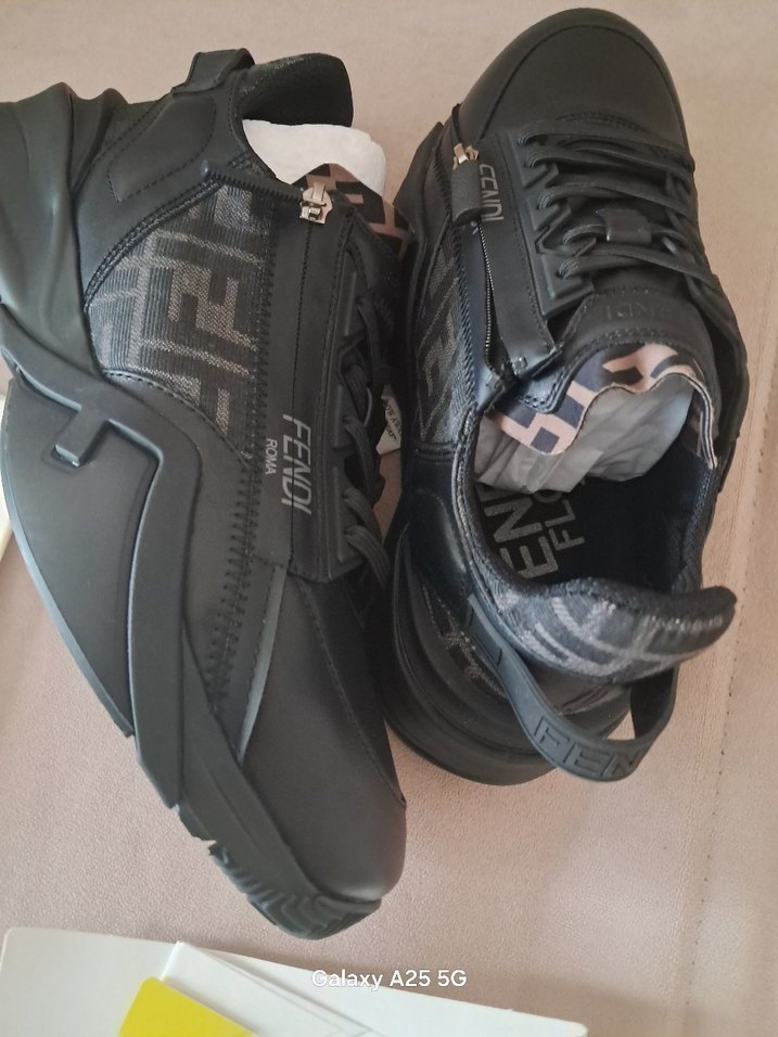 siyah deri Fendi oxford snekars - Görsel 3