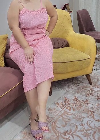 Dantel Detaylı Beyaz Midi Kalem Elbise - Görsel 5