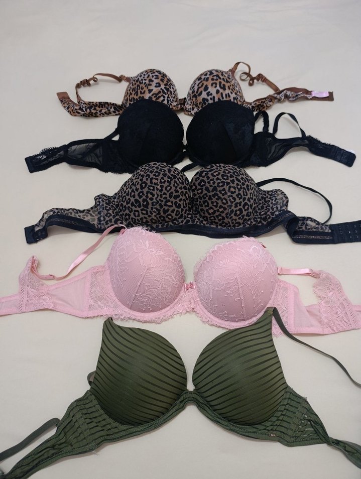 Leopar Desenli Kahverengi Sütyen Takımı - Görsel 4