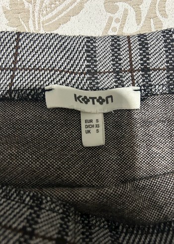 Gri Kareli Pilili Midi Kadın Etek - Görsel 2