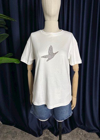 Mavi  Rahat Kesim Mini Kot Şort - Görsel 3