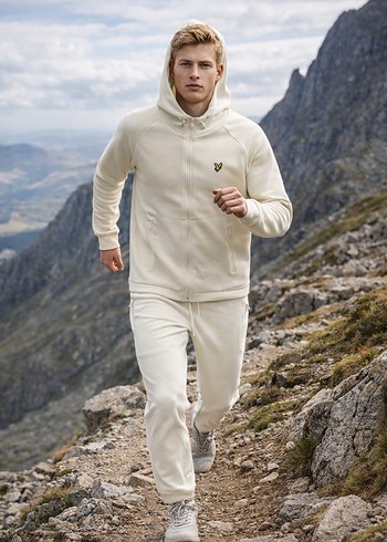 Erkek Beyaz Outdoor Dar Kesim Sweatpants (lyle & scott) - Görsel 3