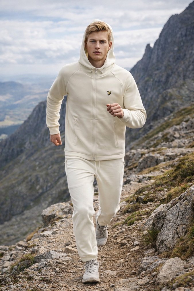 Erkek Beyaz Outdoor Dar Kesim Sweatpants (lyle & scott) - Görsel 3