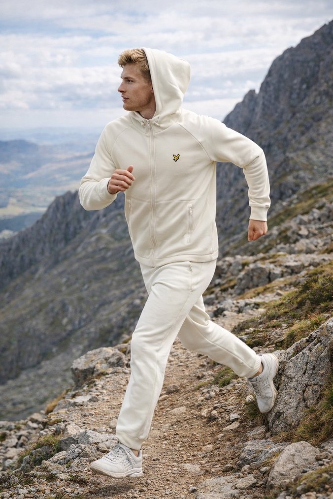 Erkek Beyaz Outdoor Dar Kesim Sweatpants (lyle & scott) - Görsel 2