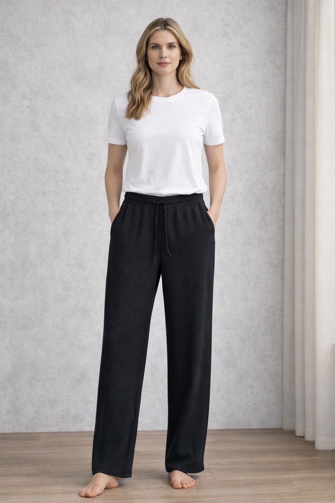 Bordo Rahat Kesim Kadın Kumaş Pantolon ( renk için dm ) - Görsel 3