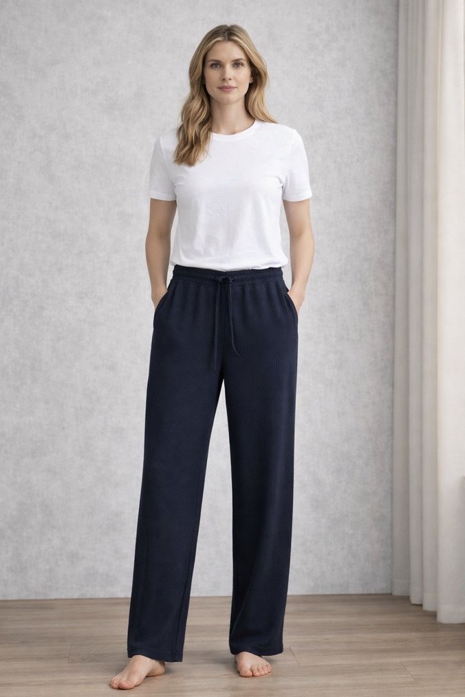 Bordo Rahat Kesim Kadın Kumaş Pantolon ( renk için dm ) - Görsel 2