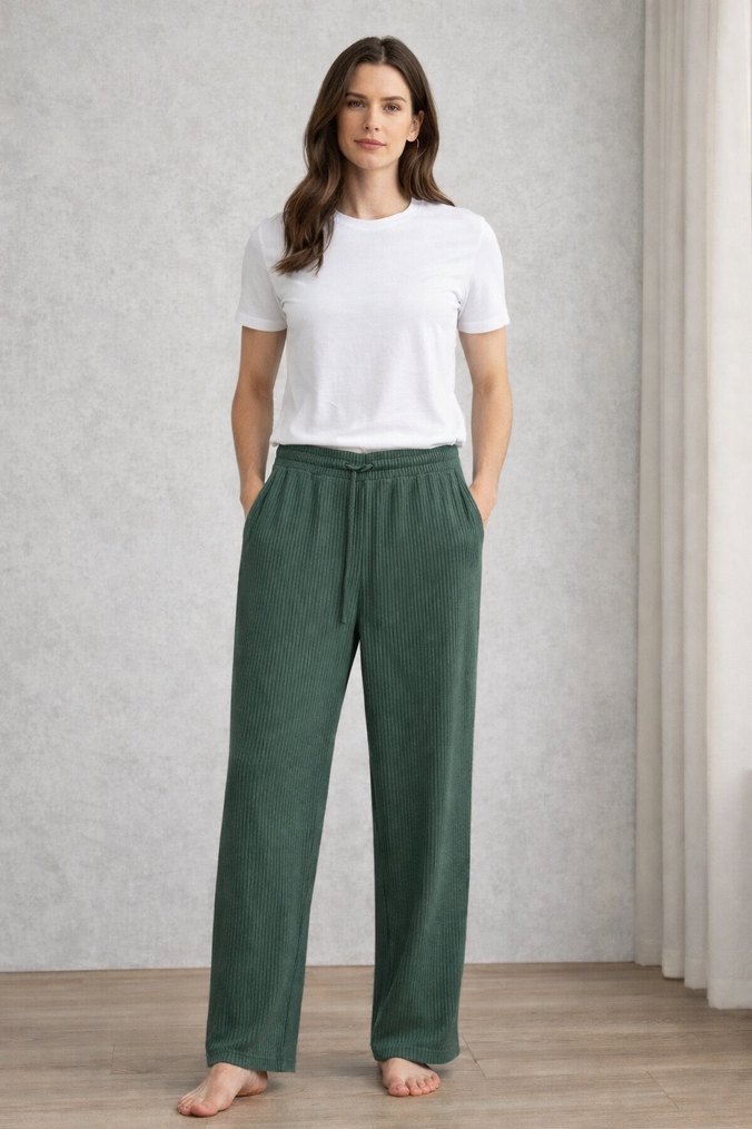 Bordo Rahat Kesim Kadın Kumaş Pantolon ( renk için dm ) - Görsel 4