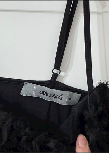 Adil ışık saten elbise - Görsel 4