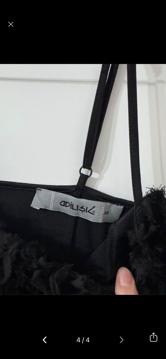 Adil ışık saten elbise - Görsel 4