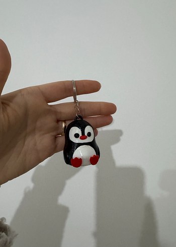 Renkli Püsküllü Penguen Anahtarlık - Görsel 5