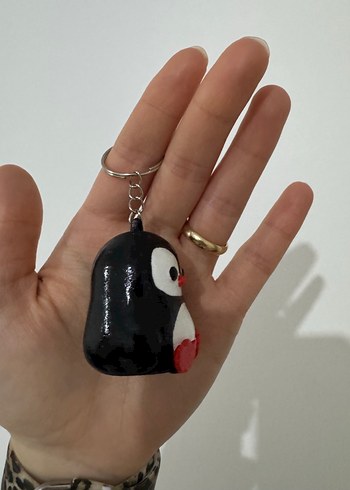 Renkli Püsküllü Penguen Anahtarlık - Görsel 4