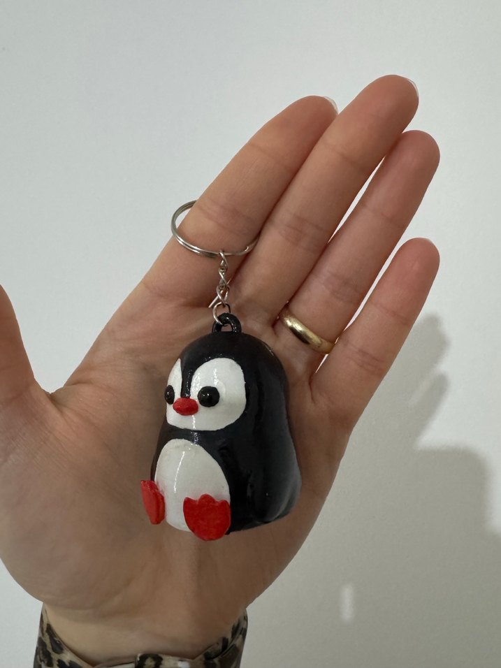 Renkli Püsküllü Penguen Anahtarlık - Görsel 3