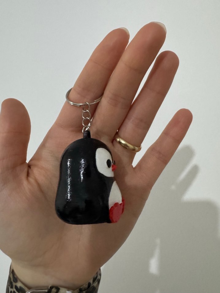 Renkli Püsküllü Penguen Anahtarlık - Görsel 4