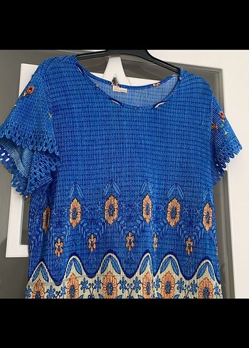 Renkli Batik Desenli Uzun Bohem Elbise - Görsel 2