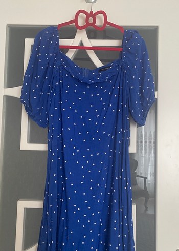 Mavi Uzun Salaş Elbise - Görsel 4