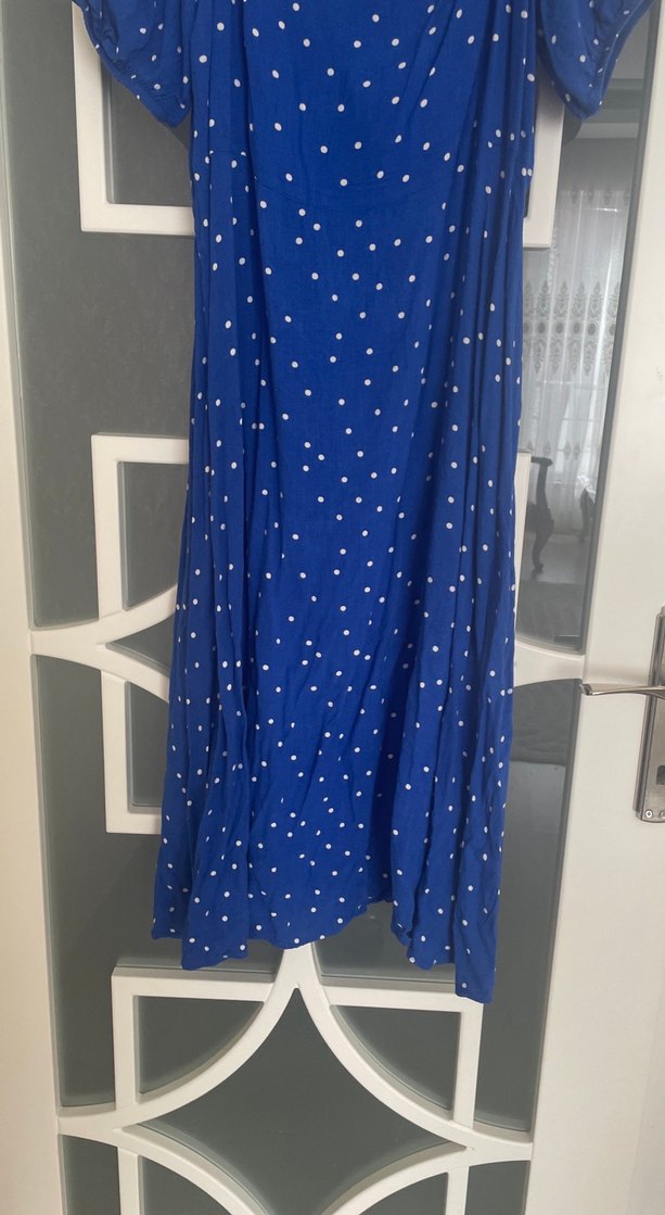 Mavi Uzun Salaş Elbise - Görsel 3