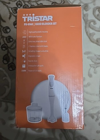 Tristar PD-8960 350W El Blender Seti Beyaz - Görsel 4