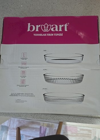 Broart Yuvarlak Pembe Fırın Tepsisi - Görsel 2