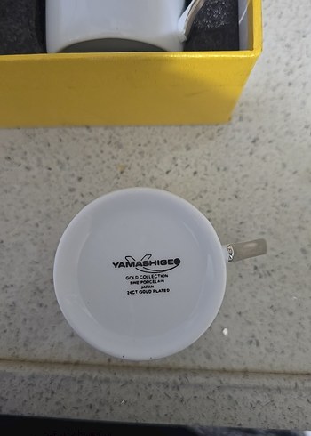 Gri Detaylı Beyaz 6'lı Kahve Fincanı Seti - Görsel 3