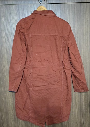 Düğmeli Kahverengi Süet Midi Kadın Ceket - Görsel 3