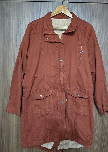 Düğmeli Kahverengi Süet Midi Kadın Ceket - Görsel 4