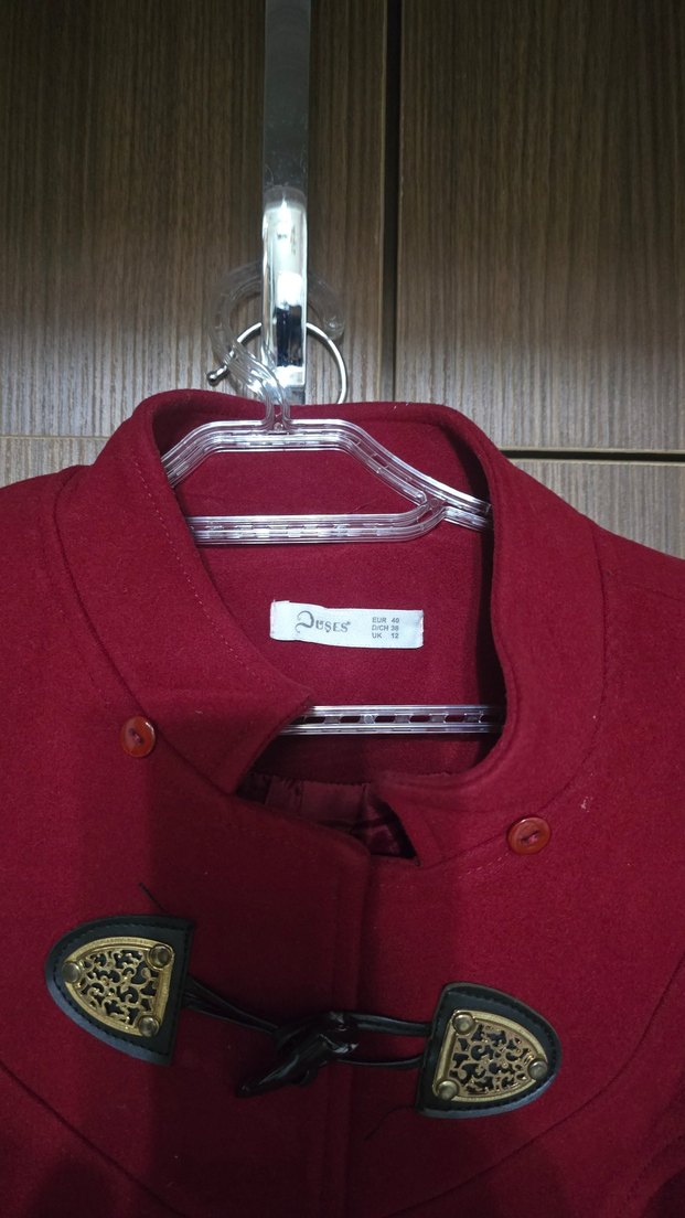 Kırmızı Kadın Kaban - Görsel 3