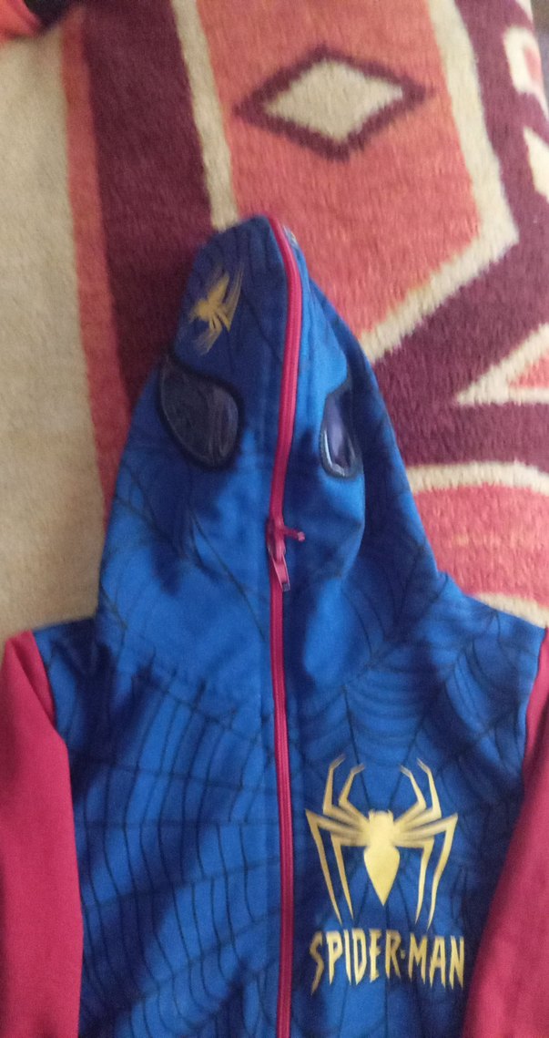 Çocuk Spider-Man Kapüşonlu Fermuarlı Sweatshirt - Görsel 2
