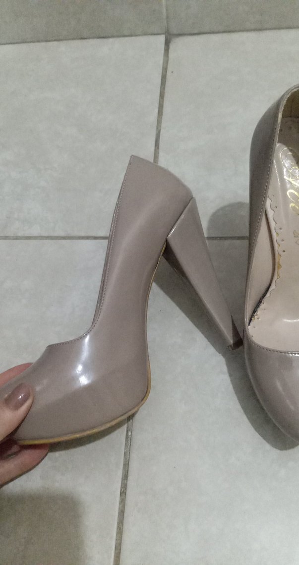 Bej Yılan Desenli Stiletto Topuklu Kadın Ayakkabı - Görsel 2