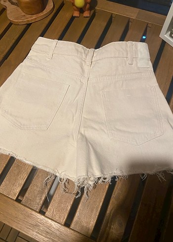 Bej Rahat Kesim Midi Kot Şort - Görsel 3