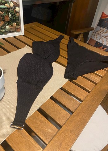 Siyah Mini Bohem Straplez Bikini - Görsel 2