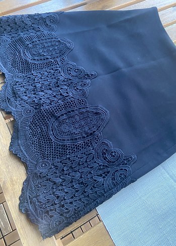 Dantel Detaylı Midi Etek - Görsel 4