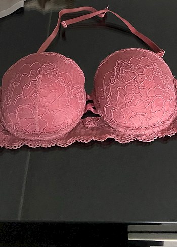 Koyu Pembe Dantelli Bohem Sütyen - Görsel 2