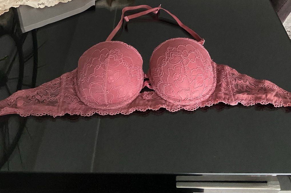 Koyu Pembe Dantelli Bohem Sütyen - Görsel 2