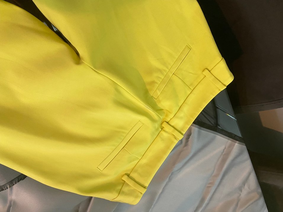 Sarı Düğmeli Kadın Blazer Ceket pantolon - Görsel 5