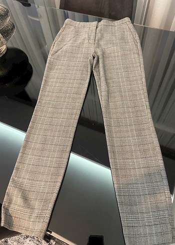 Zara Gri Midi Kumas Kadin Pantolon