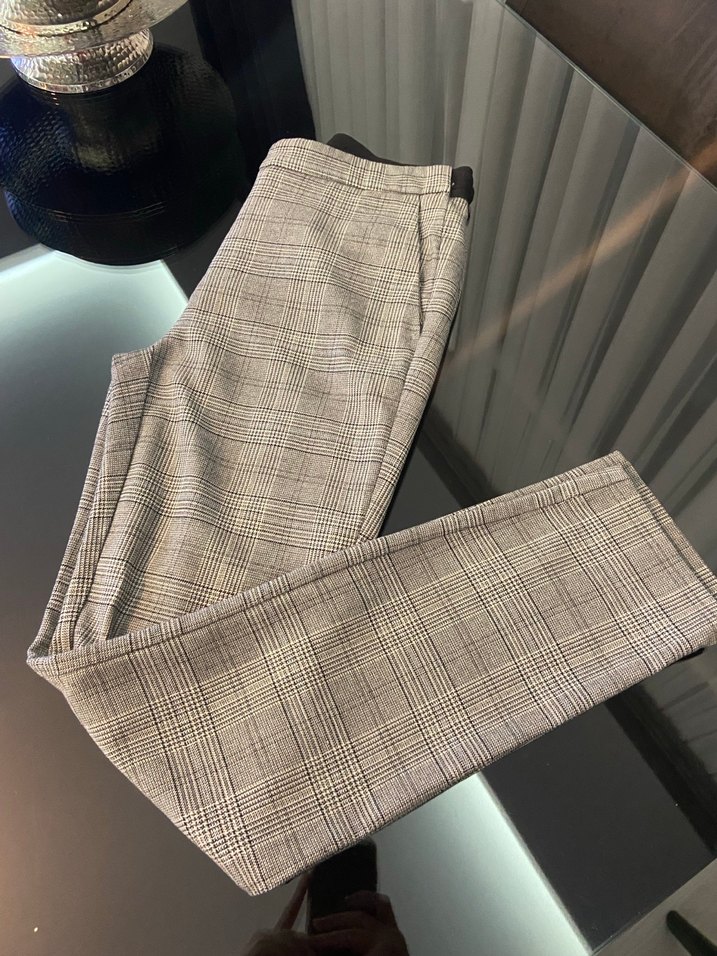 Gri Midi Kumaş Kadın Pantolon — görsel 3/5