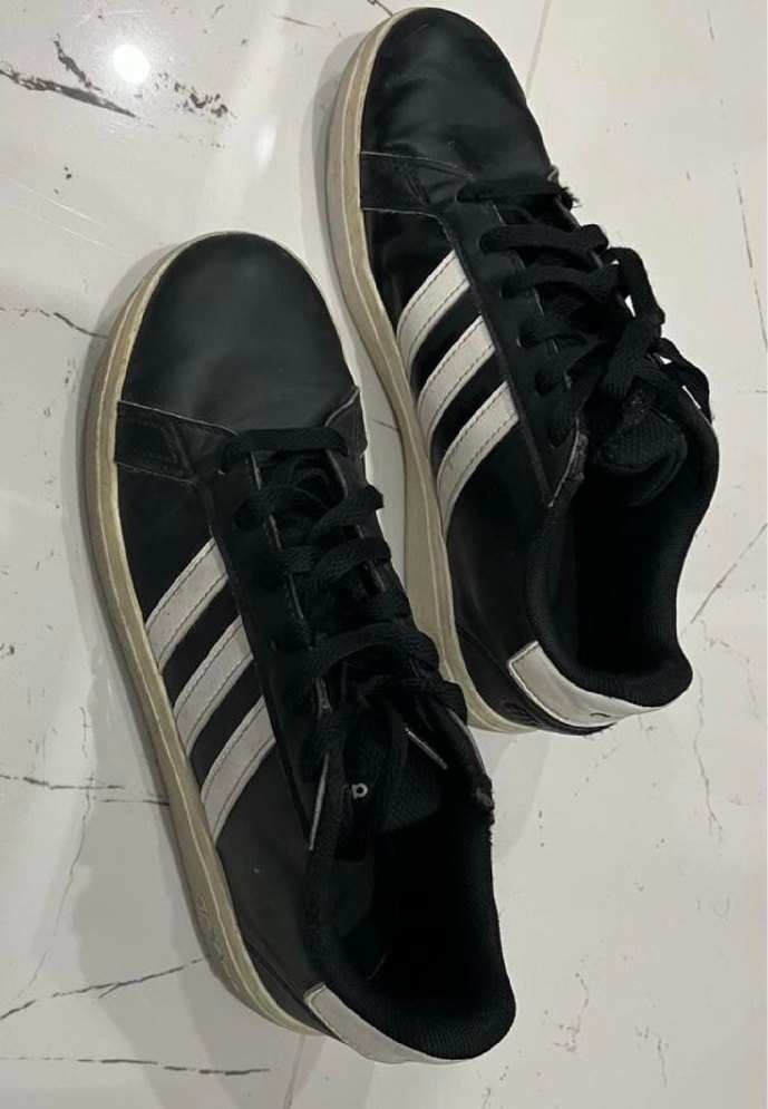 Orijinal Adidas Siyah Erkek Çizgili Bağcıklı Spor Ayakkabı - Görsel 5