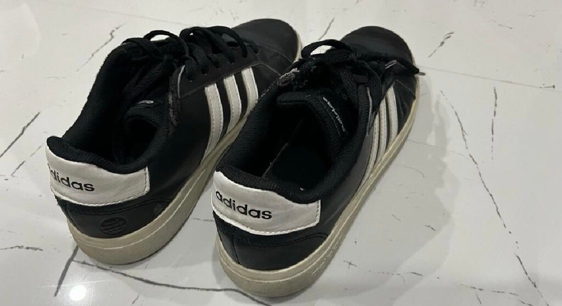 Orijinal Adidas Siyah Erkek Çizgili Bağcıklı Spor Ayakkabı - Görsel 4