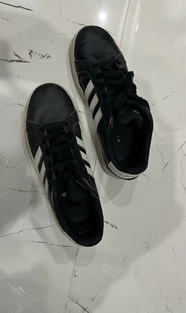 Orijinal Adidas Siyah Erkek Çizgili Bağcıklı Spor Ayakkabı - Görsel 2