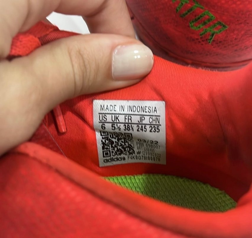 Orijinal Adidas krampon Kırmızı Bağcıklı Erkek Futbol Ayakkabısı - Görsel 5