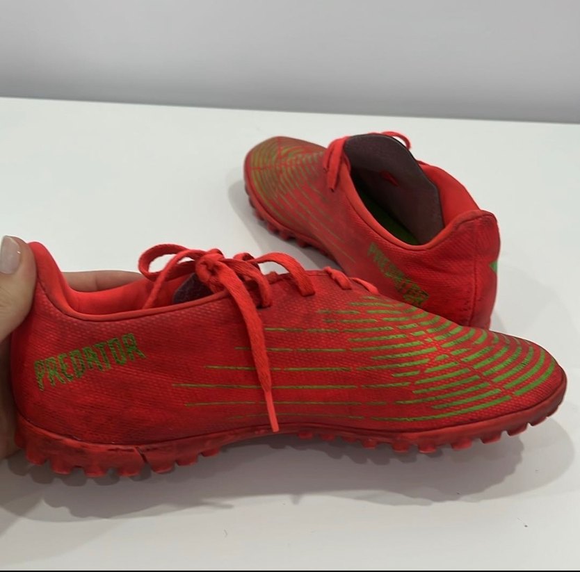 Orijinal Adidas krampon Kırmızı Bağcıklı Erkek Futbol Ayakkabısı - Görsel 4