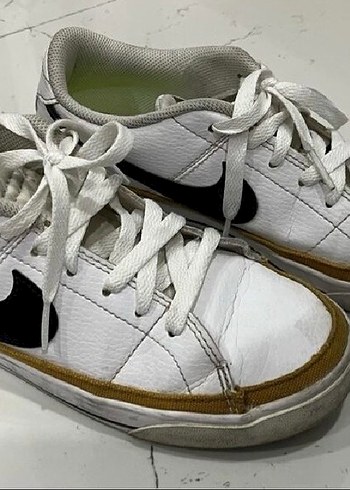 Orijinal Nike Beyaz Bağcıklı erkek Spor Ayakkabı - Görsel 4