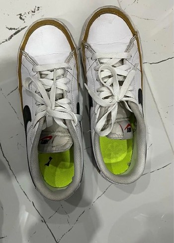 Orijinal Nike Beyaz Bağcıklı erkek Spor Ayakkabı - Görsel 2